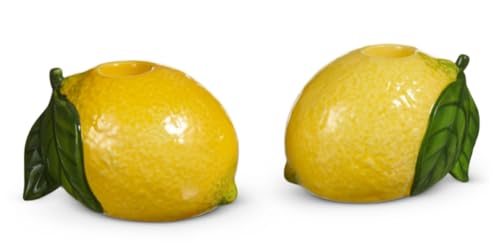 LEMON CANDLE HOLDER 3.5" by RAZ Imports, Inc