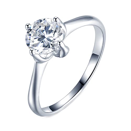 Bague de fiançailles argent 925 moissanite pour un style élégant