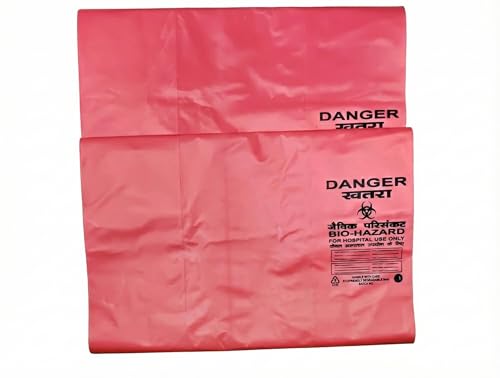 Image of HEAN Bio Hazard Waste Disposal Bags, 20x24 inch, 75 Micron, Bio Medical Garbage Bags (Set of 30(Red-10, Blue-10, Yellow-10))
