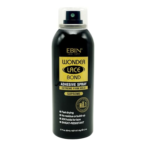 Wonder Lace Bond Adhesive Spray - Supreme 2.7fl.oz./80ml | Fast Drying No Residue Long Lasting Formula with Protecting Edges Lace Front Wig Bond