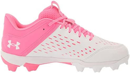 Under Armour Boy's Leadoff Low Junior Rubber Molded Baseball Cleat Shoe, White, 6 Big Kid | Image 5
