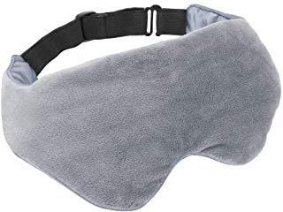 Asfrost Weighted Sleep Mask, Weighted Eye Mask for Sleeping with Adjustable Strap, Eye Pillow Weighted with Glass Beads, Soft Breathable Cotton Eye Cover for Sleep Travel Yoga (Gray-2)
