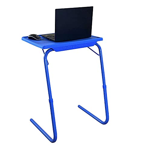Image of Multipurpose Laptop Study Table Strong Top 6 Heights 3 Angles Portable Adjustable Foldable (Blue)