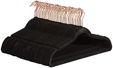 Amazon Basics Slim Velvet Non-Slip Suit Hangers - Pack of 30, Ivory