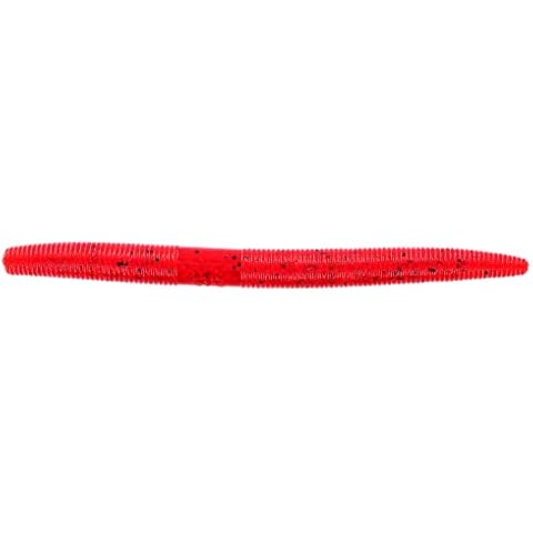 Gary Yamamoto 5" SENKO RED W/ LARGE BLACK & RED FLAKE (10 PACK) Cover