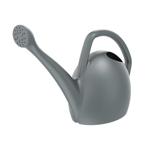 Bloem Rhino 2 Gallon (256 Fl Oz) Charcoal Gray Resin Watering Can for Indoor and Outdoor Use