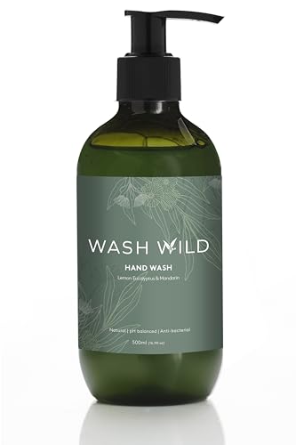 Wash Wild Lemon Eucalyptus & Mandarin Hand Wash 500ml, Plant-based, Soothing, Australian