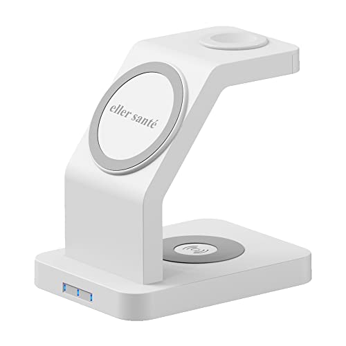 eller santé® 23w Magnetic MagSafe Charger 3in1 Wireless Charger for iPhone 17/17 Air /17 Pro/17 Pro Max, 16/16 Plus/16 Pro/16 Pro Max, 15/14/13/12...