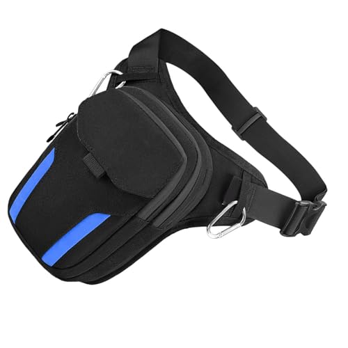 Riñonera moto multifunción azul con protección ante salpicaduras para deporte