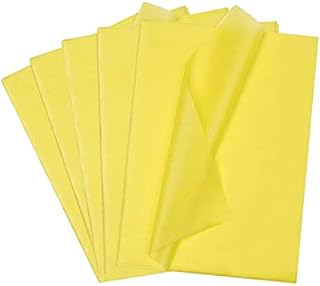 20 Sheets of Yellow Tissue Paper-20"x30"(50cmx75cm)-Gift Wrapping Paper- Acid Free-Kids Art and Craft Wrapping Paper Sheets. Yellow
