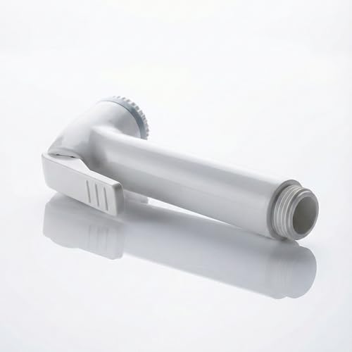 Image of Acetap Plastic White Polished Handheld Bidet Sprayer - Durable High-Pressure Plastic Hygiene Spray with Smooth Trigger & Leak-Proof