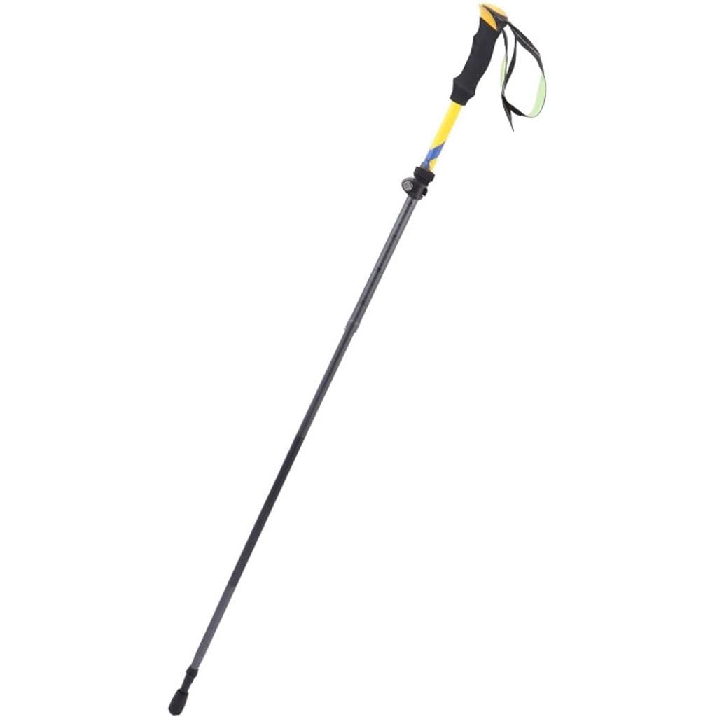 Aluminum Alloy Trekking Poles, Comfort Handle+Adjustable Wrist Strap, Collapsible Adjustable Walking Sticks, for Backpacking(Yellow Color,110-130cm)