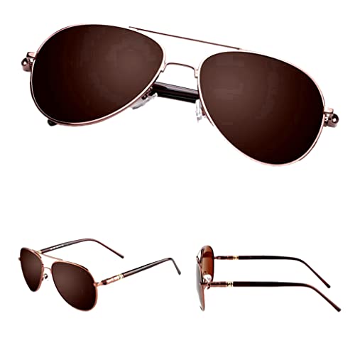 LUOMON Sunglasses Men Polarized UV Protection,Mens Sports Sun Glasses for Fishing Floating Driving Running Baseball -Brown