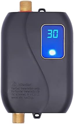 Goudergo 110V Tankless Water Heater,3000W Wall-mounted Instant Hot Water Heater with LED for Kitchen Water & Daily Washing & RVs & Bars & Schools,IPX4 Water-Proof Level (black)