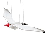 NAUTIMALL Wooden Flying Seagull Decorative Hanging Mobile Nautical Ornament Nursery Room Bird Drop for Patio...
