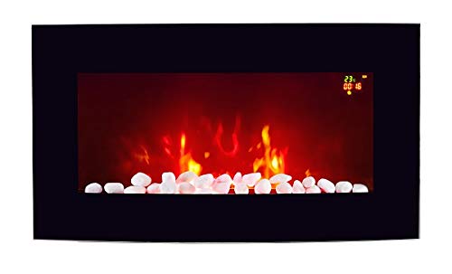 TruFlame 2021 7 colour Side LEDs Wall Mounted Arched Glass Electric Fire with Pebble Effect (72cm wide) - Image 8