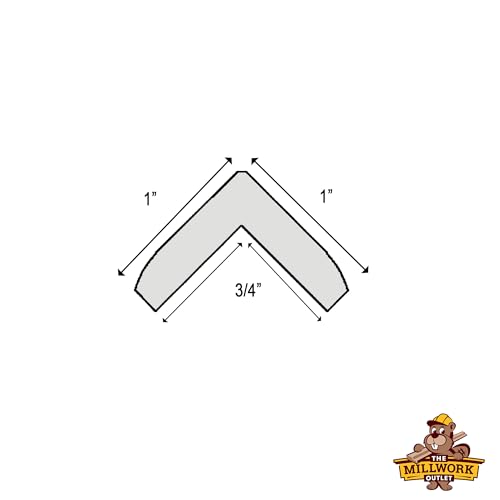 Image of 1x1 Outside Corner Trim Moulding, Real Hardwood, The Millwork Outlet (Clearcoat White Oak, 72 inch)