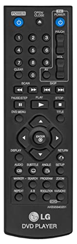 Original AKB35840201 Remote Control Compatible with LG DP542H DVD Player