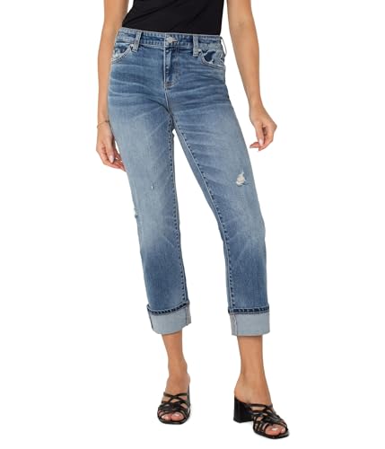 Liverpool Los Angeles Women's Marley Girlfriend Cuffed Jeans Rio Hondo 0 Inseam: 27