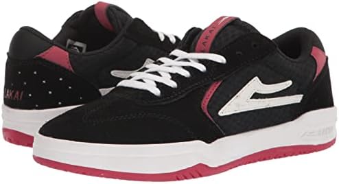 Lakai Men's Atlantic Skate Shoe, Black/RED Suede, 9 | Image 6