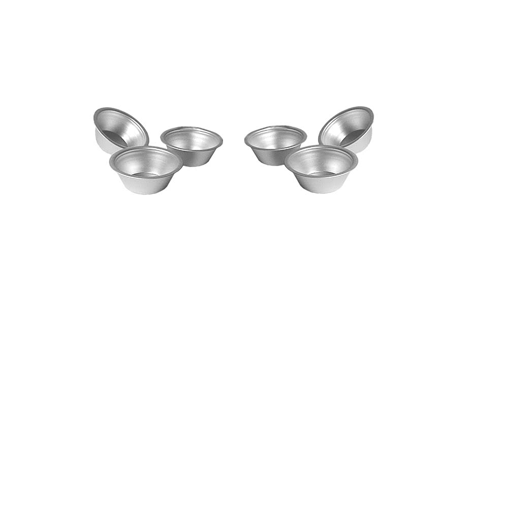 Rinkle Trendz Aluminium Round Soap Baking tin Soap Bath Bomb Candle Mould for DIY Homemade Craft - Set of 6