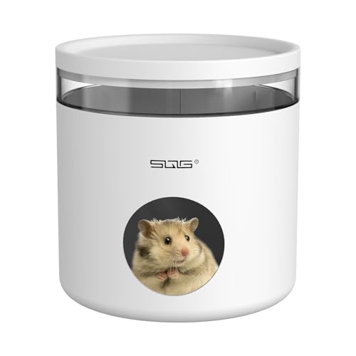 Hamster Hideout,Multifunctional Hamster Igloo for Syrian Hamsters, Gerbils, Hedgehogs, Guinea Pigs,Small Pet Rodents (White, Large)