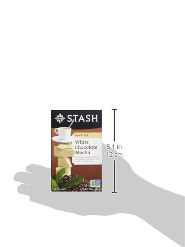 Stash Tea White Chocolate Mocha 18 Count Teabags in Foil (Pack of 6) Individual White Tea Bags for Use in Teapots Mugs or Cups, Brew Hot Tea or Iced Tea