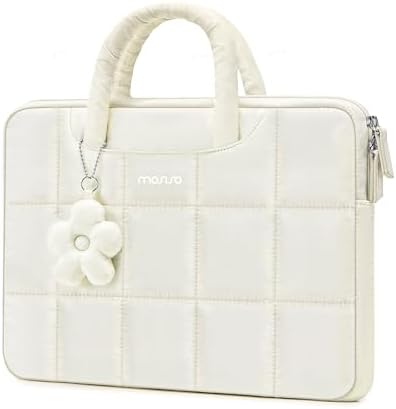 MOSISO Laptop Case 13.3 inch,13-13.3 inch Puffy Laptop Sleeve Compatible with MacBook Air 13 13.6/Pro/Neo 13/Pro 14,HP Dell ASUS Lenovo,Rectangle Quilted Bag with Handle&Flower Pendant, Sand MOSISO Laptop Case 13.3 inch,13-13.3 inch Puffy Laptop Sleeve Compatible with MacBook Air 13 13.6/Pro/Neo 13/Pro 14,HP Dell ASUS Lenovo,Rectangle Quilted Bag with Handle&Flower Pendant, Sand
