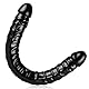 Giant Realistic Black Double Dildo for Double-Sided Lesbian G-Spot Stimulator Sex Toy for Women Men Couples Dildo Length 43 cm Diameter 4cm