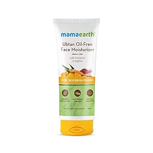 Mamaearth Ubtan Oil-Free Face Moisturizer With Turmeric & Saffron For Skin Brightening – 80 Ml