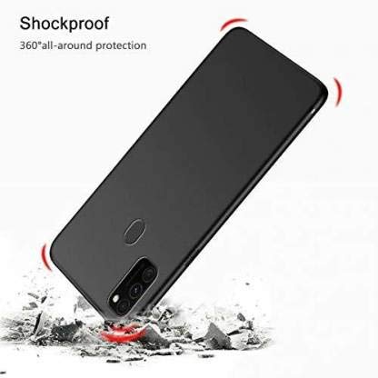 Image of Mobile Back Cover Case for Samsung Galaxy M21 2021 (Silicone Case|CameraProtection|Black SC1510)