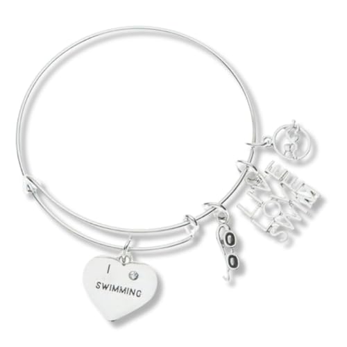 Infinity Collection Swim Bangle Bracelet- Swimming Bracelet- Swim Jewelry - Gift For Swimmers