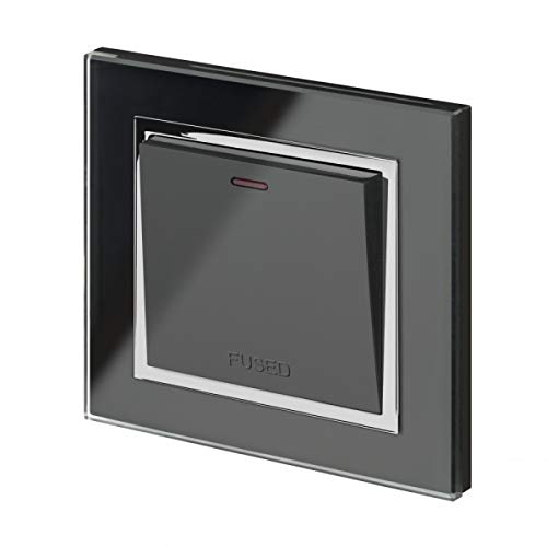Retrotouch 01762 Black Crystal CT 13A DP Switched Fused SPUR
