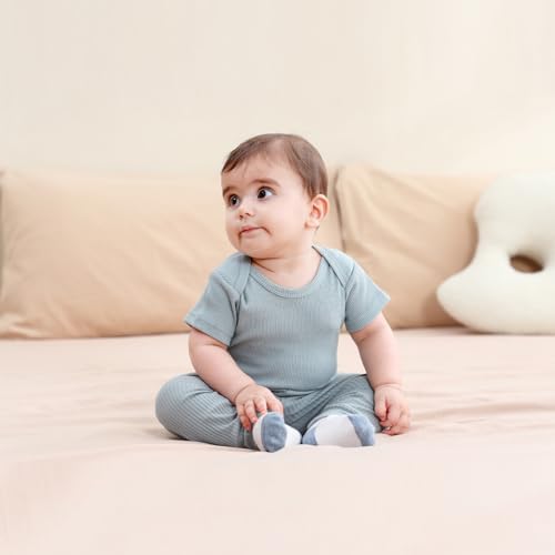 Baby Layette Gift Set 9-Piece Baby Bodysuits and Pants Set Infant Boy Girl Clothes Outfits4