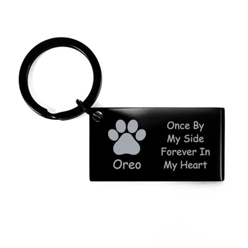 Oreo Once By My Side Forever In Heart Black Keychain
