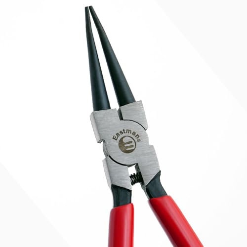 Image of Eastman 7 Inch Circlip Plier Internal Straight Rings on Shafts Alloy Steel Hardened with Ergonomic Grip Electronics Outside Plier Multipurpose Works (E-2034A)