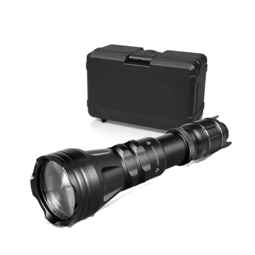 2001D LED Vcsel IR 940nm 850nm lampe de poche de chasse lentille de Fresnel Zoom Vision nocturne gradateur Swtich torche Max.1000 mètres(Without Battery,IR...