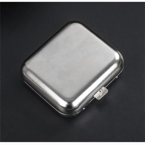 Image of Mini Pocket Ashtray Windproof Ashtray with Lid, Stainless Steel Car Ash Tray for Compact Cigarette Snuffers, Indoor /Outdoor, 2.36 Inch, Silver