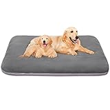 Magic Dog Super Soft Extra Large Dog Bed, 47 Inches Orthopedic Foam Dog Beds for XL Dogs, Jumbo Pet Bed with Anti Slip Bottom, Dog Sleeping Mattress with Removable and Washable Cover, Grey
