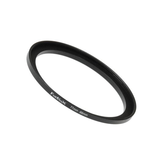 Fotodiox Metal Step Up Ring, Anodized Black Metal 77mm-86mm, 77-86 mm