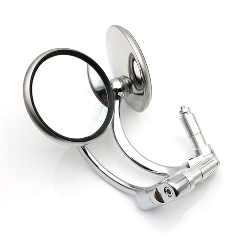 Espejos retrovisores de barra en aluminio cromado espejo lateral universal de 22mm