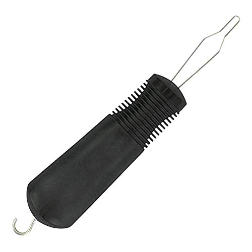 ProLeo Reißverschlusshilfe Anziehhilfe, Knöpfhilfe Knopfschließer, Hilfsmittel für Knöpfe (Schwarz) Cover