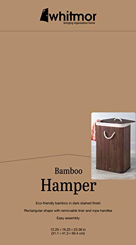 Whitmor Bamboo Rope Laundry Hamper thumbnail 3