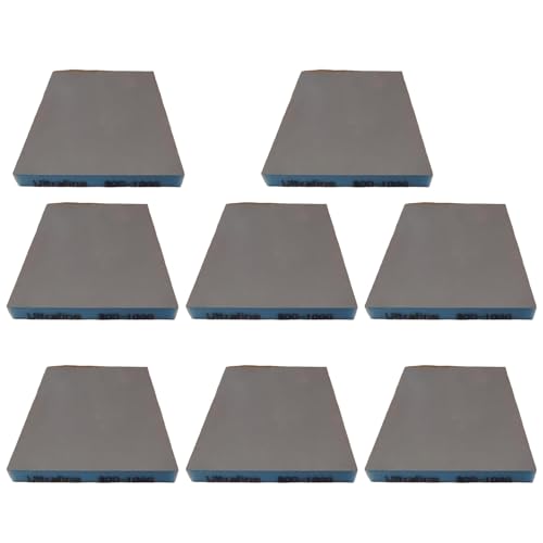 MORLARCO スポンジ サンドペーパー 8枚セット Ultrafine(800-1000) スポンジヤスリ 120×98×13mm 紙やすり 耐水ペーパー サビ落とし ステンレスシンク磨き 木工DIY作業に