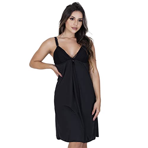Kit 2 Camisola amamentação abertura na alça abre fácil maternidade hospital (G (46))