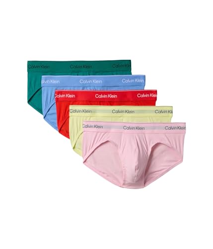 Calvin Klein Men's Pride Cotton Stretch 5-Pack Hip Brief
