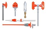 LEGO Nexo Knights Weapons Pack (Axe, Mace, Sword, Battle Axe, Spear, Lance)