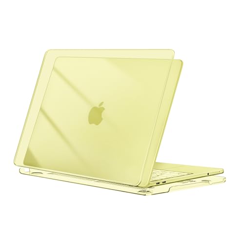 MOSISO Coque Compatible avec MacBook Neo 13 Pouces Modèle 2026 A3404 avec Puce A18 Pro, Coque Rigide Protectrice Antirays,Jaune Agrume Cristal