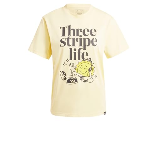 adidas Damen Positivity Graphic Tee, Almost Yellow, M