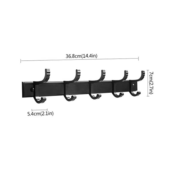 OH Bathroom Hook Clothes Hooks Adjustable Hand Towel Coat Holder Hooks Rack Roll Hanger Wall Mount Strong Viscose Hooks Hanger Hook Black Coat Hooks Retro - Image 3